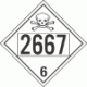 UN 2667 - Poison or Toxic Class 6.1 Placards