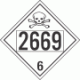 UN 2669 - Poison or Toxic Class 6.1 Placards