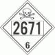 UN 2671 - Poison or Toxic Class 6.1 Placards