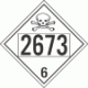 UN 2673 - Poison or Toxic Class 6.1 Placards