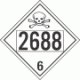 UN 2688 - Poison or Toxic Class 6.1 Placards