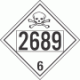 UN 2689 - Poison or Toxic Class 6.1 Placards