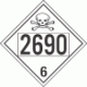 UN 2690 - Poison or Toxic Class 6.1 Placards