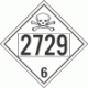 UN 2729 - Poison or Toxic Class 6.1 Placards