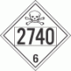 UN 2740 - Poison or Toxic Class 6.1 Placards