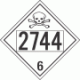 UN 2744 - Poison or Toxic Class 6.1 Placards