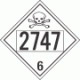 UN 2747 - Poison or Toxic Class 6.1 Placards