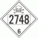 UN 2748 - Poison or Toxic Class 6.1 Placards