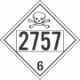 UN 2757 - Poison or Toxic Class 6.1 Placards