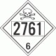 UN 2761 - Poison or Toxic Class 6.1 Placards