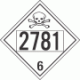 UN 2781 - Poison or Toxic Class 6.1 Placards