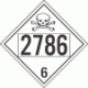 UN 2786 - Poison or Toxic Class 6.1 Placards