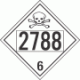 UN 2788 - Poison or Toxic Class 6.1 Placards