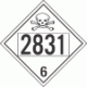 UN 2831 - Poison or Toxic Class 6.1 Placards