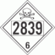 UN 2839 - Poison or Toxic Class 6.1 Placards