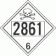 UN 2861 - Poison or Toxic Class 6.1 Placards