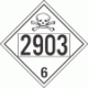 UN 2903 - Poison or Toxic Class 6.1 Placards