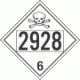 UN 2928 - Poison or Toxic Class 6.1 Placards