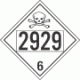 UN 2929 - Poison or Toxic Class 6.1 Placards