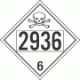 UN 2936 - Poison or Toxic Class 6.1 Placards