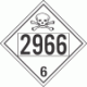 UN 2966 - Poison or Toxic Class 6.1 Placards