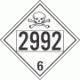 UN 2992 - Poison or Toxic Class 6.1 Placards