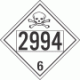 UN 2994 - Poison or Toxic Class 6.1 Placards