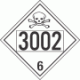 UN 3002 - Poison or Toxic Class 6.1 Placards