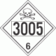 UN 3005 - Poison or Toxic Class 6.1 Placards