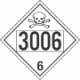 UN 3006 - Poison or Toxic Class 6.1 Placards