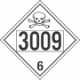 UN 3009 - Poison or Toxic Class 6.1 Placards