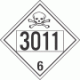 UN 3011 - Poison or Toxic Class 6.1 Placards