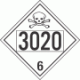 UN 3020 - Poison or Toxic Class 6.1 Placards