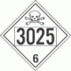 UN 3025 - Poison or Toxic Class 6.1 Placards