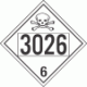 UN 3026 - Poison or Toxic Class 6.1 Placards