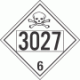 UN 3027 - Poison or Toxic Class 6.1 Placards