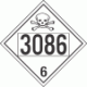 UN 3086 - Poison or Toxic Class 6.1 Placards