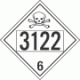 UN 3122 - Poison or Toxic Class 6.1 Placards