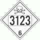 UN 3123 - Poison or Toxic Class 6.1 Placards