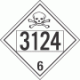 UN 3124 - Poison or Toxic Class 6.1 Placards