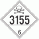 UN 3155 - Poison or Toxic Class 6.1 Placards