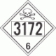 UN 3172 - Poison or Toxic Class 6.1 Placards