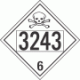 UN 3243 - Poison or Toxic Class 6.1 Placards