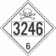 UN 3246 - Poison or Toxic Class 6.1 Placards