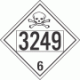 UN 3249 - Poison or Toxic Class 6.1 Placards