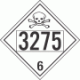 UN 3275 - Poison or Toxic Class 6.1 Placards