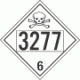 UN 3277 - Poison or Toxic Class 6.1 Placards