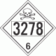 UN 3278 - Poison or Toxic Class 6.1 Placards