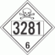 UN 3281 - Poison or Toxic Class 6.1 Placards