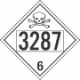 UN 3287 - Poison or Toxic Class 6.1 Placards